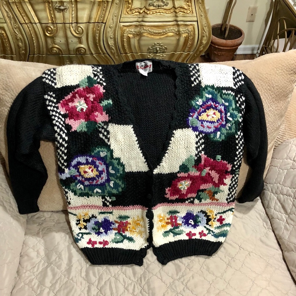 International New Button Front Black Sweater